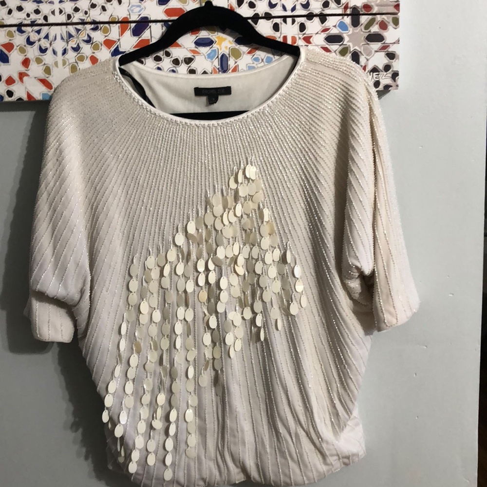Rachel Zoe beaded top sz S